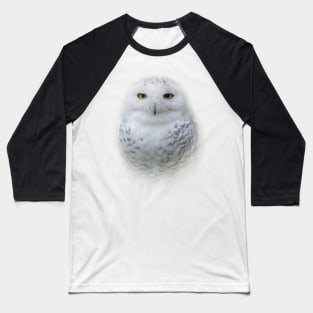 A Serene Snowy Owl Baseball T-Shirt